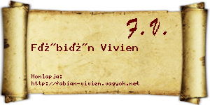 Fábián Vivien névjegykártya